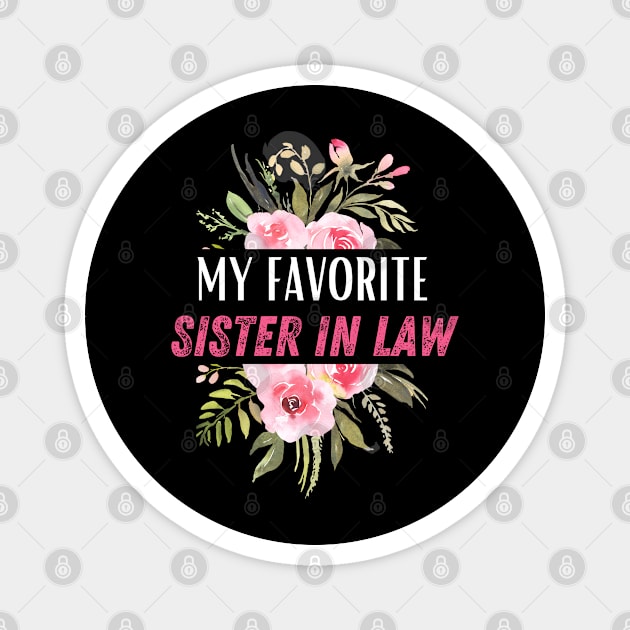 World's best sister-in-law sister in law shirts cute with flowers Magnet by Maroon55